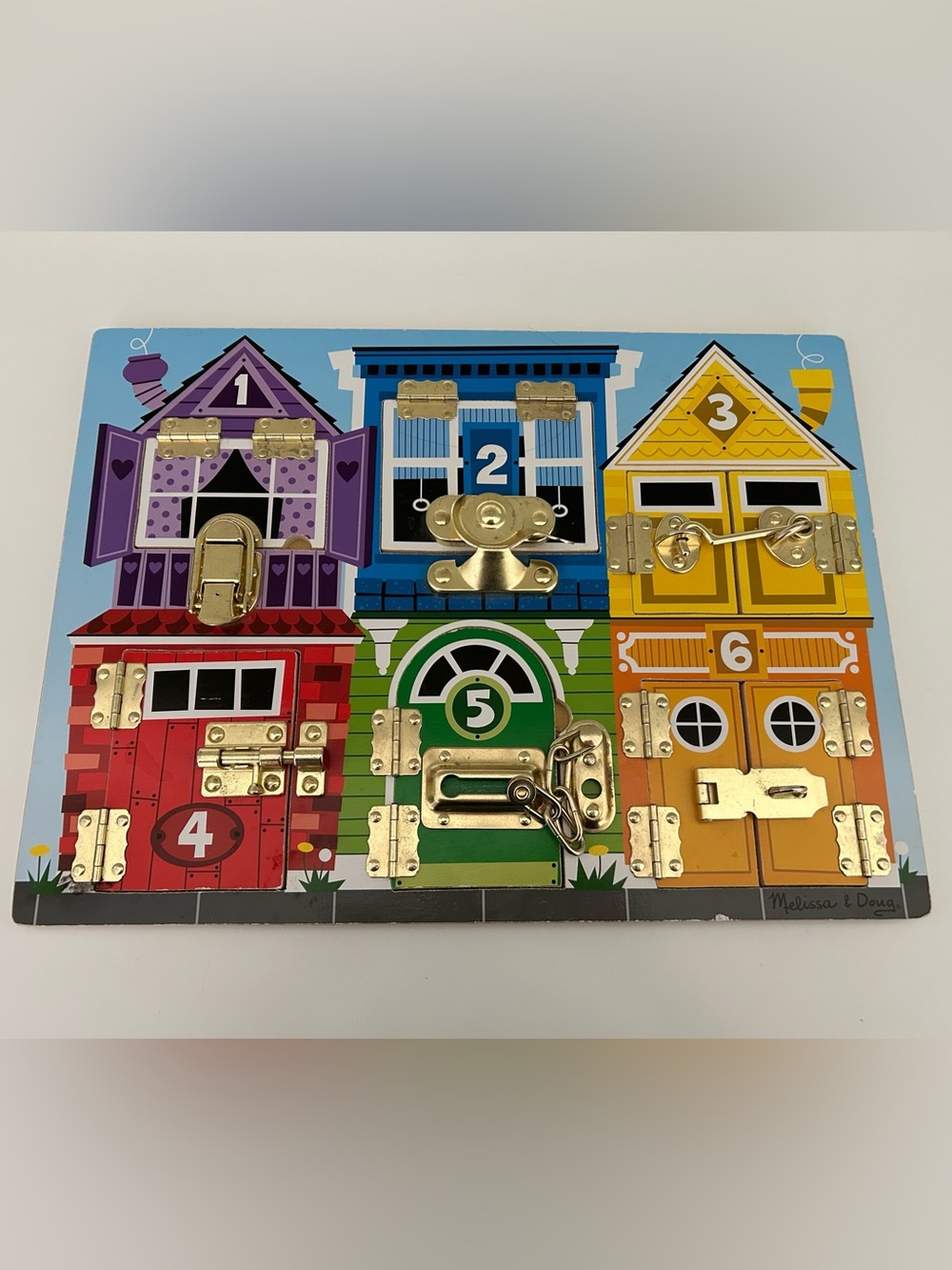 Melissa & Doug Latches Board Interactive Door Panel Puzzle